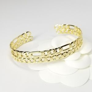NEW Chain Links Open Cuff Bracelet Bangle